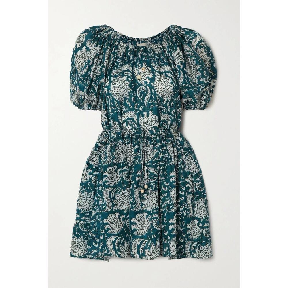 Hannah Blue and White silk Midi Dress